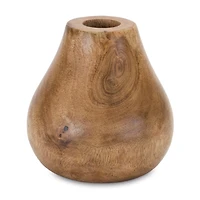 Natural Wood Bud Vase Set