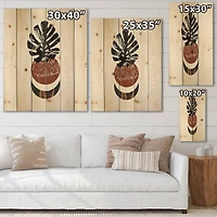 Designart - Abstact Minimal Sun, Moon & Tropical Palm Leaf II