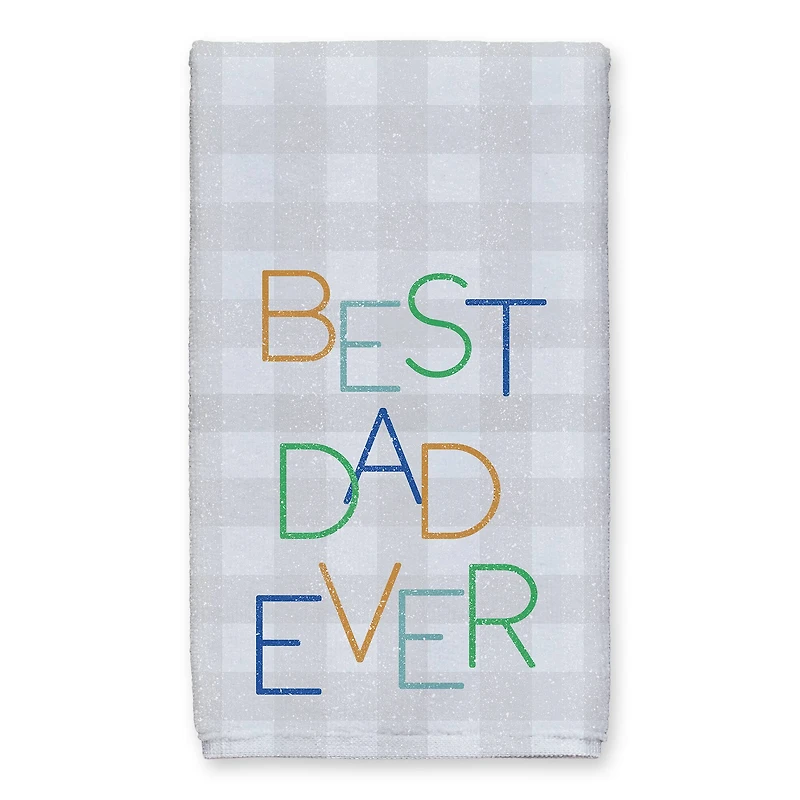 Best Dad Ever Check Towel Set