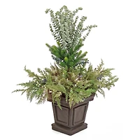 4ft. Green LED Evergreen & Eucalyptus Arrangement in Urn