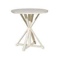 31" White Wood Farmhouse Accent Table