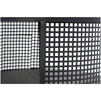21" Black Metal Open Grid Frame Accent Table