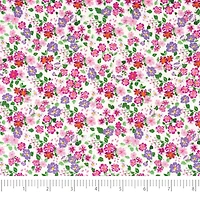 SINGER Packed Pink Flowers Cotton Fabric