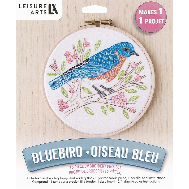 Leisure Arts® 6" Blue Bird Embroidery Kit