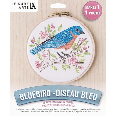 Leisure Arts® 6" Blue Bird Embroidery Kit
