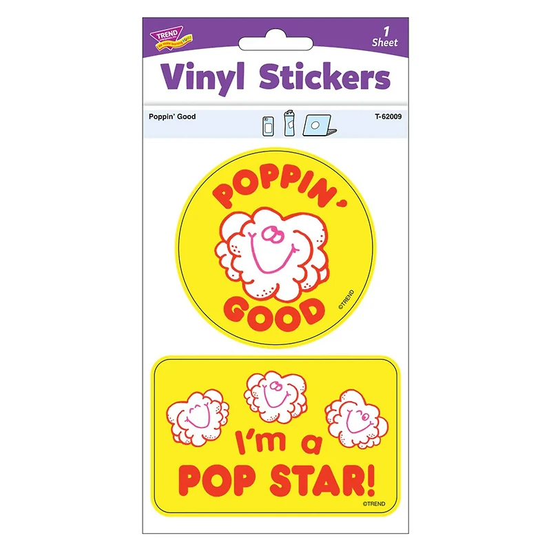 TREND Enterprises® Poppin' Good Vinyl Stickers, 2 Per Pack, 6 Packs