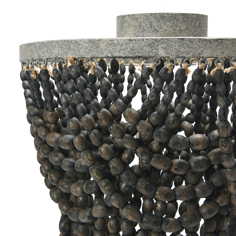 Hello Honey® 2-Tier Draped Wood Bead Semi-Flush Mount Ceiling Light