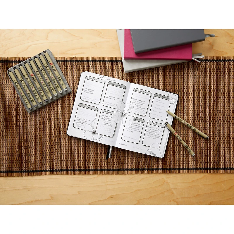 Pigma® Micron™ Black & Gray 10 Piece Fine & Bold Line Pen Set