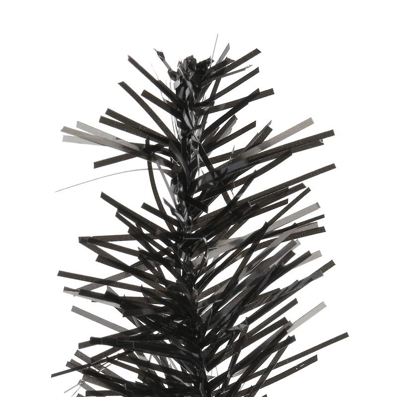 3ft. Unlit Black Tinsel Artificial Christmas Tree