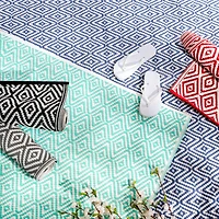 DII® Gray Diamond Outdoor Rug, 3ft. x 6ft.