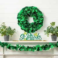 Glitzhome® 19.5" St. Patrick's Day Felt Wreath