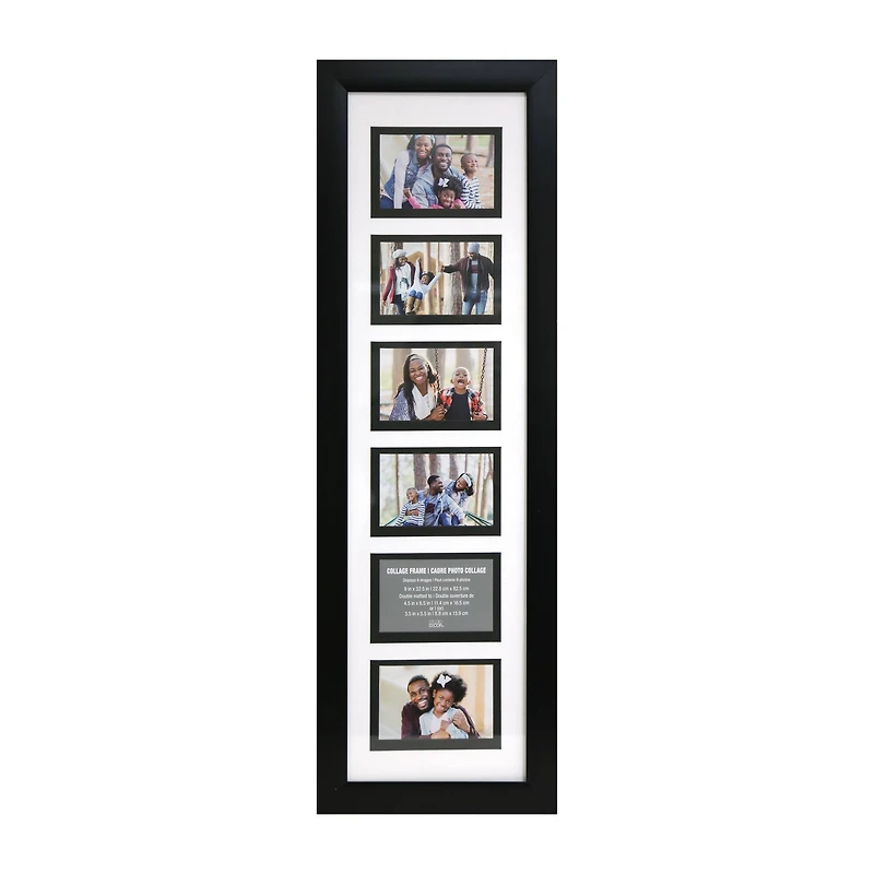 6 Opening 32.5" x 9" Collage Frame with Double Mat by Studio Décor®