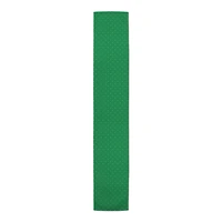White Dots On Green Outdoor Table Runner