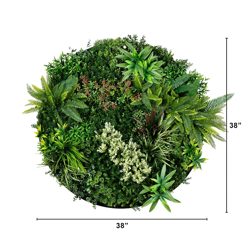 38" Framed Amazon Rainforest Artificial Living Wall Art Panel