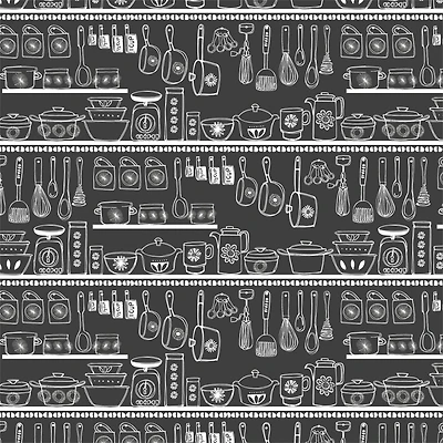 Camelot Fabrics Kitchen Sketch Cotton Fabric