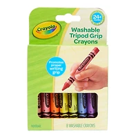 Crayola® Washable Tripod Grip Crayons, 8 Packs of 8