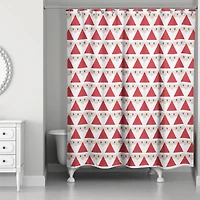 Geo Santa Pattern Shower Curtain