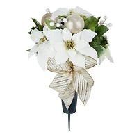 White Poinsettia Remembrance Cone by Ashland