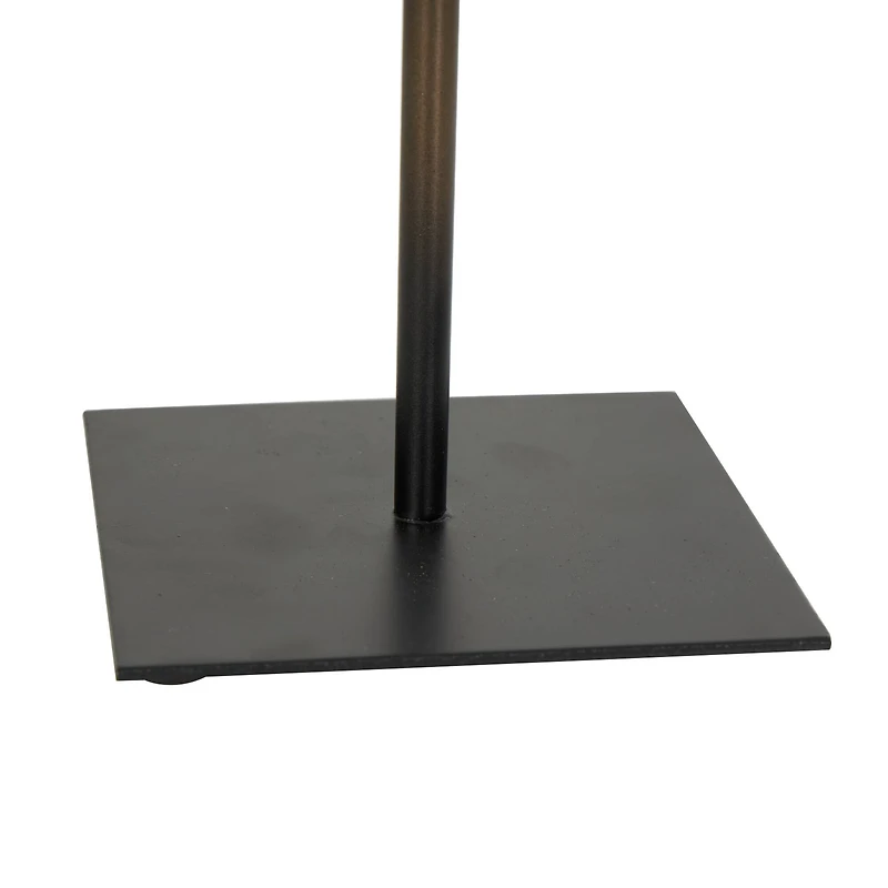 12" Light Blue Polystone Coral Textured Sculpture with Bronze Stand