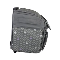 Everything Mary Purple Floral 4 Wheel Collapsible Deluxe Sewing Machine Storage Case