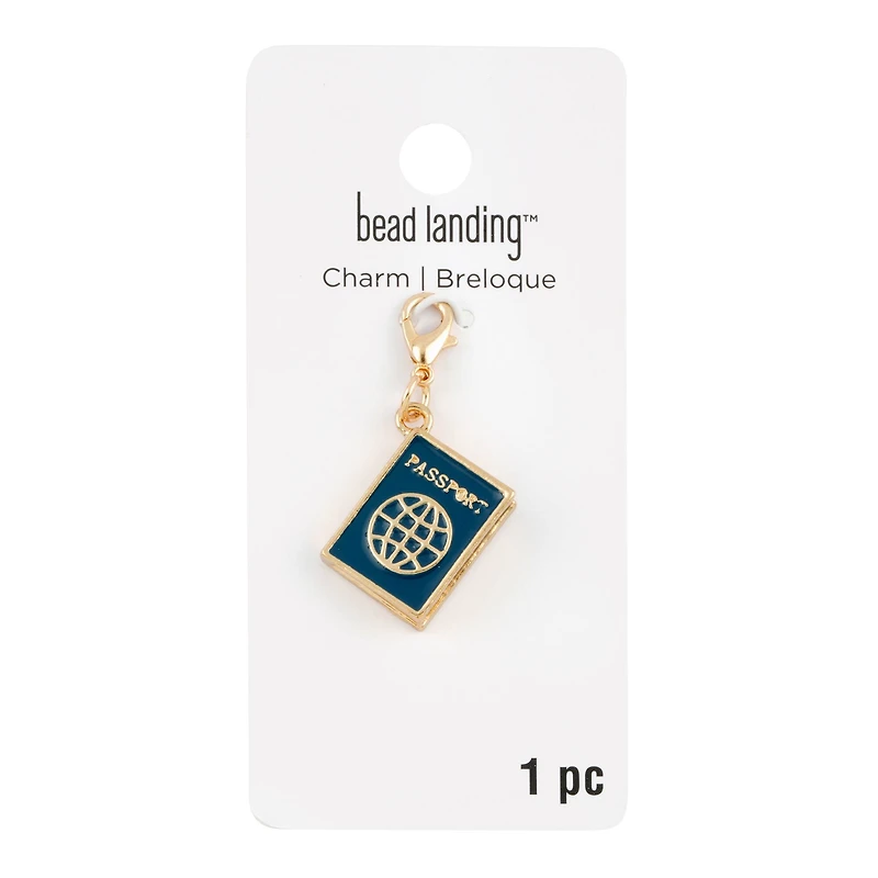 Dark Blue Passport Charm by Bead Landing™