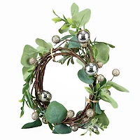 5ft. Eucalyptus with Gold & Silver Ornaments Coiled Garland by Ashland®