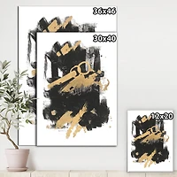 Designart - Gold and Black drift I