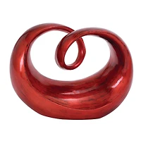 12" Red Contemporary Abstract Sculpture