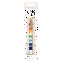 Pukka Pads Black Ink Metal Gel Pen Pack 6