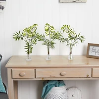 19" Mini Palm in Vase, 3ct.