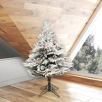 3.5ft. Unlit Flocked Alberta Artificial Christmas Tree