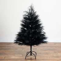 4ft. Artificial Halloween Black Pampas Grass Christmas Tree
