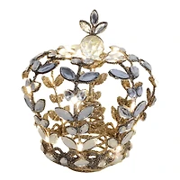 8" Gold Jeweled Crown Lighted Tree Topper by Ashland®