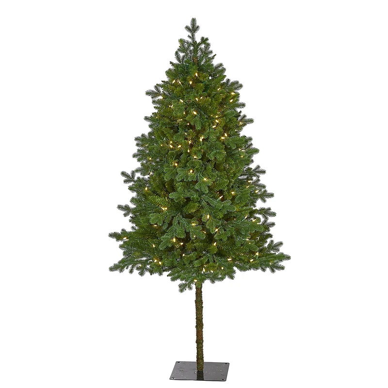 6ft. Pre-Lit Swiss Alpine Artificial Christmas Tree with Clear LED Lights