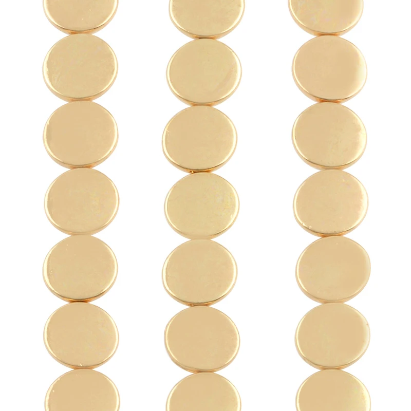 Gold Metal Coin Beads, 11mm by Bead Landing™