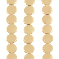 Gold Metal Coin Beads, 11mm by Bead Landing™