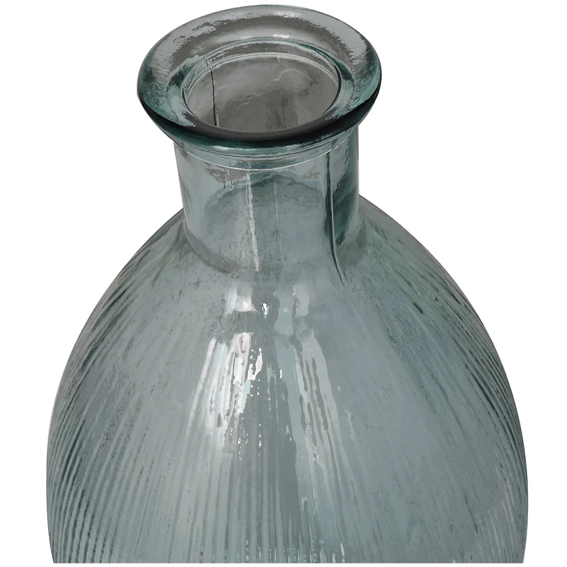 23" Clear Ribbed Spanish Bottle Vase
