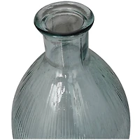 23" Clear Ribbed Spanish Bottle Vase