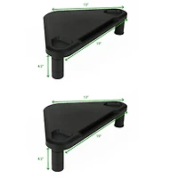 Mind Reader Black Monitor Plastic Stand Riser Set