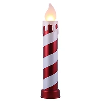 3ft. LED Red & White Striped Metallic Candle Décor