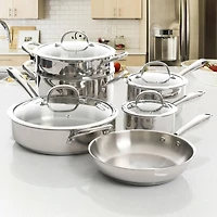 Kenmore® Elite Devon 10-Piece Heavy Gauge Stainless Steel Cookware Set