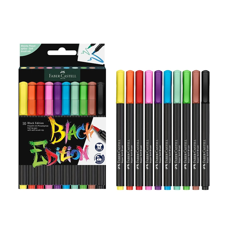 Faber-Castell® Black Edition Felt Tip Brush Pens