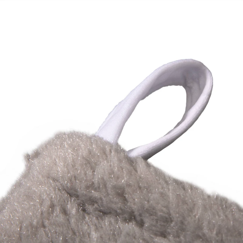 Glitzhome® 21" White Fleece Stocking with Christmas Tree & Snowflake, 2ct.