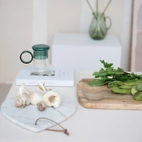 Hello Honey® 6.5" Clear & Green Crystal Clarity Glass Pitcher Set