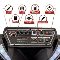 beFree Sound 15" Bluetooth Portable Rechargeable Party Speaker