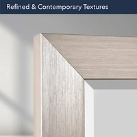 Head West Brushed Nickel Framed Accent Vanity Mirror