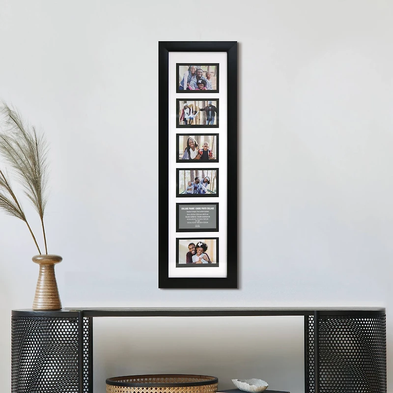 8 Pack: 6 Opening 32.5" x 9" Collage Frame with Double Mat by Studio Décor®