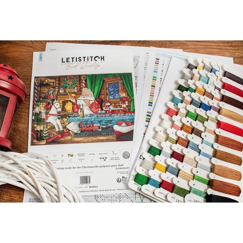 LetiStitch Getting Ready for Christmas Counted Cross Stitch Kit