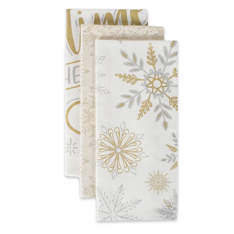 DII® Assorted Winter Sparkle Dishtowel Set