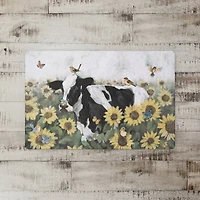 18" x 27" Cow Sunflowers Birds Butterflies Floor Mat